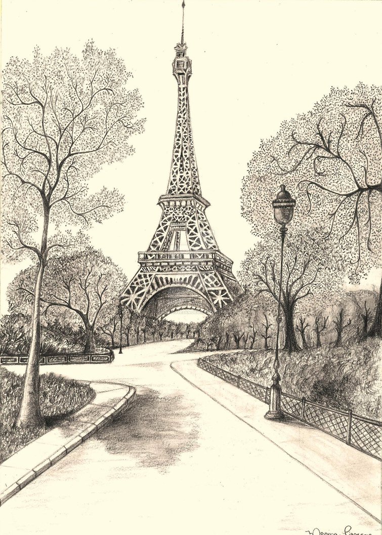 755x1057 La Tour Eiffel - Tour Eiffel Drawing