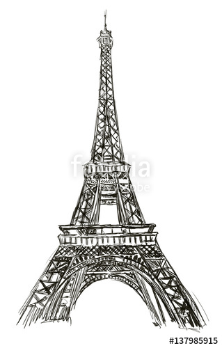 319x500 eiffel tower,tourism,europe,city,sketch,drawing stock photo - Tourism Drawing