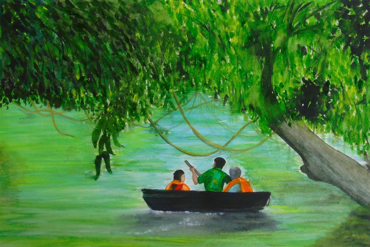 1280x854 buy kerala tourism konni kuttavanchi trip water colour drawing - Tourism Drawing