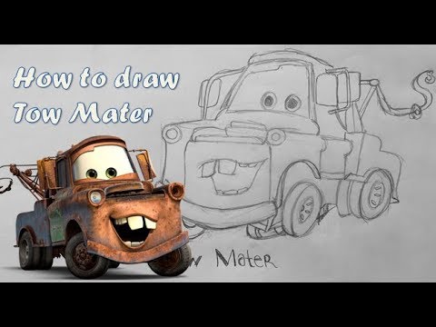 480x360 How To Draw Tow Mater From Cars - Tow Mater Drawing