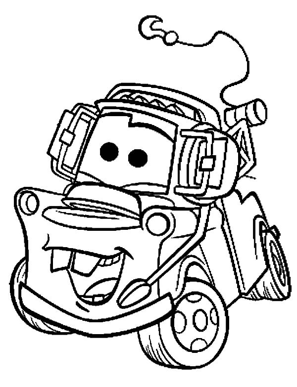 600x783 Mater Coloring Sheet You Matter Coloring Sheet - Tow Mater Drawing
