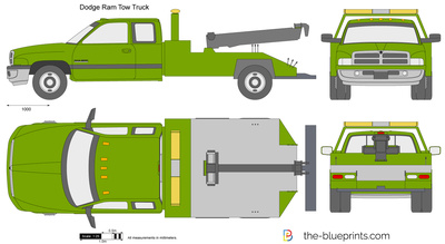 400x219 dodge ram tow truck vector drawing - Tow Truck Drawing