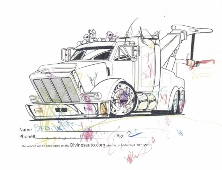 774x594 touch a truck contest - Tow Truck Drawing