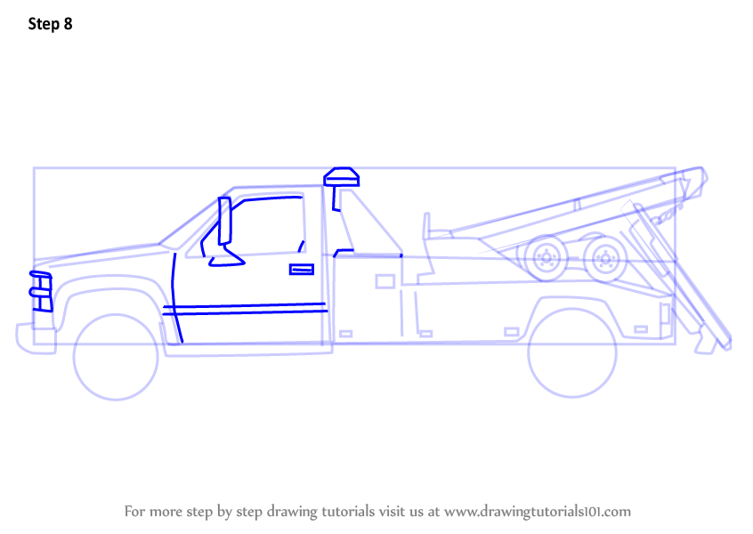 846x600 learn how to draw a tow truck - Tow Truck Drawing