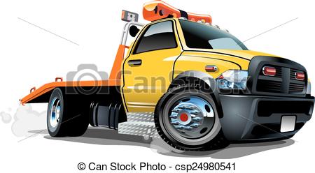 450x248 cartoon tow truck isolated on white background available - Tow Truck Drawing