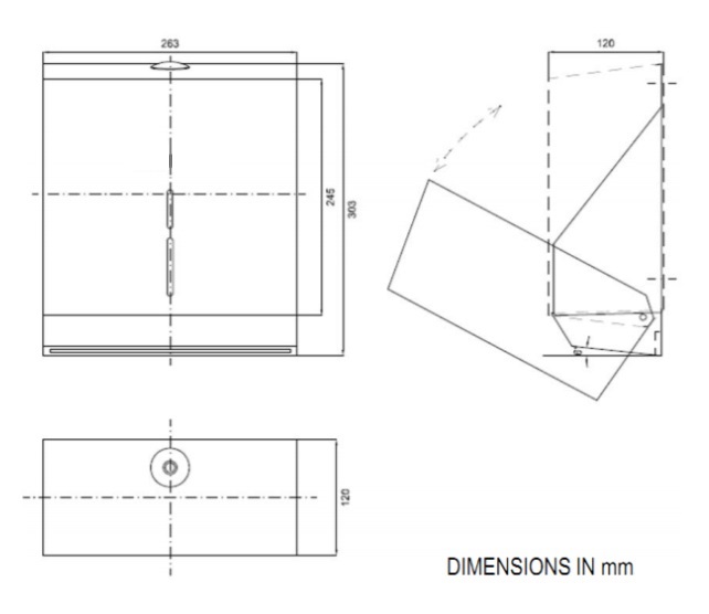 642x556 Prestige Brushed Stainless Steel Paper Towel Dispenser - Towel Drawing