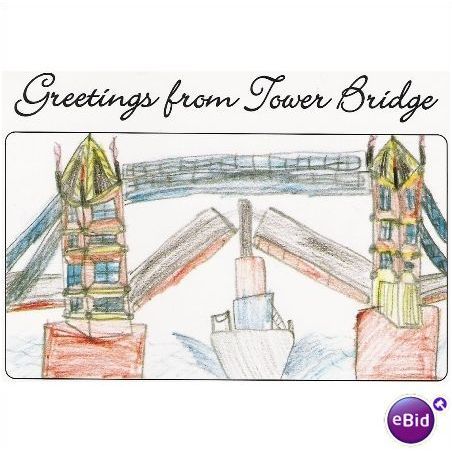 452x452 london tower bridge children's drawing comp winner on ebid - Tower Bridge Drawing