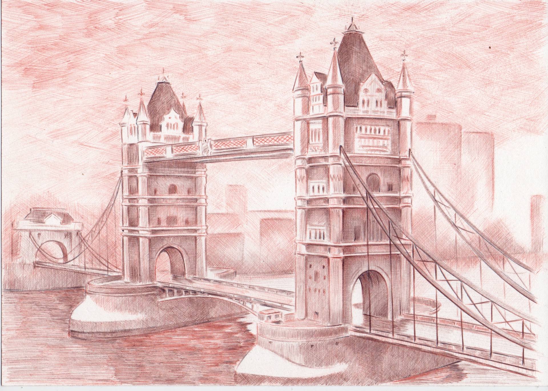 1920x1368 Tower Bridge Drawing - Tower Bridge Drawing