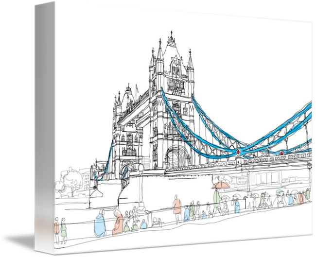 650x531 Tower Bridge - Tower Bridge Line Drawing