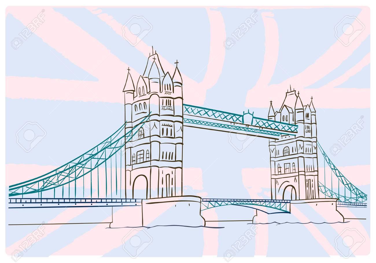 1300x910 london cityscape drawing at getdrawings com free - Tower Bridge London Drawing