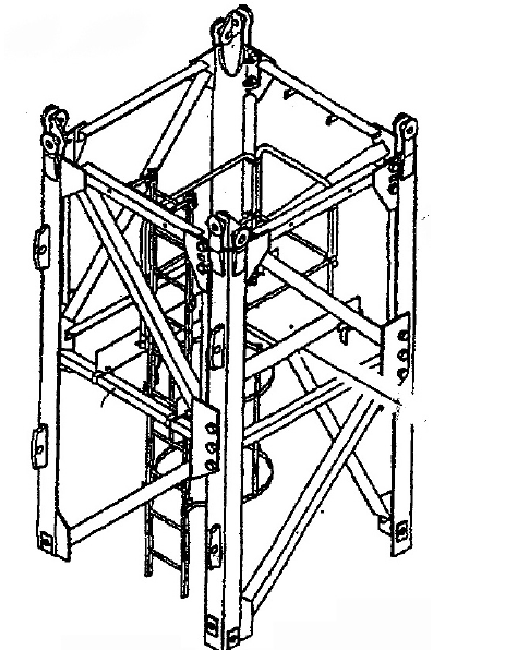 485x596 mast section applied as potain tower crane reinforced - Tower Crane Drawing