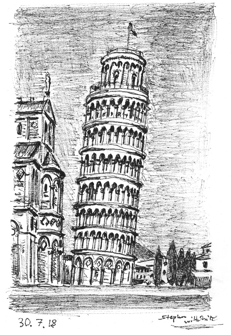 765x1107 leaning tower of pisa - Tower Drawing