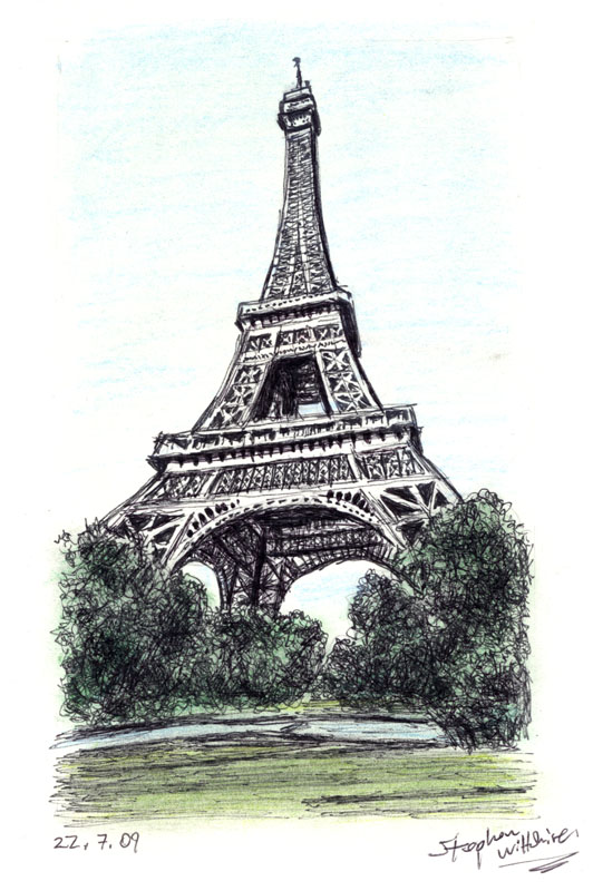 532x800 The Eiffel Tower, Paris - Tower Drawing