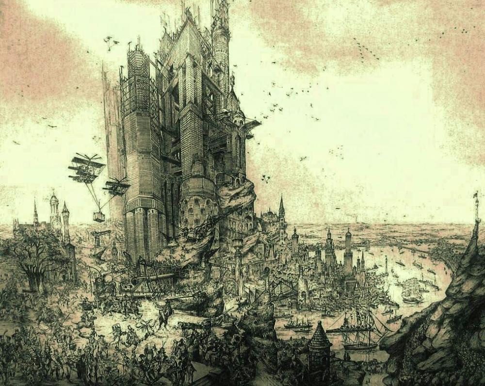 1000x796 The Tower Of Babel - Tower Of Babel Drawing