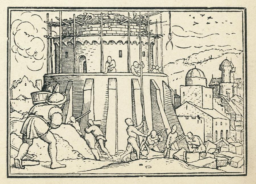 900x648 builders at work on tower of babel drawing - Tower Of Babel Drawing