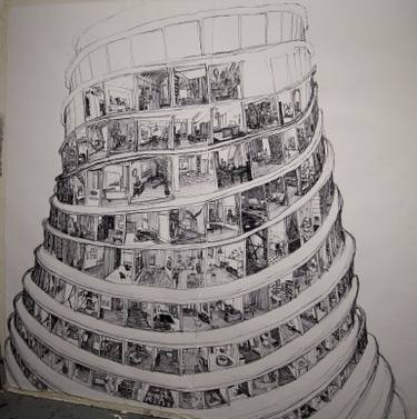 375x377 Tower Of Babel Drawing - Tower Of Babel Drawing