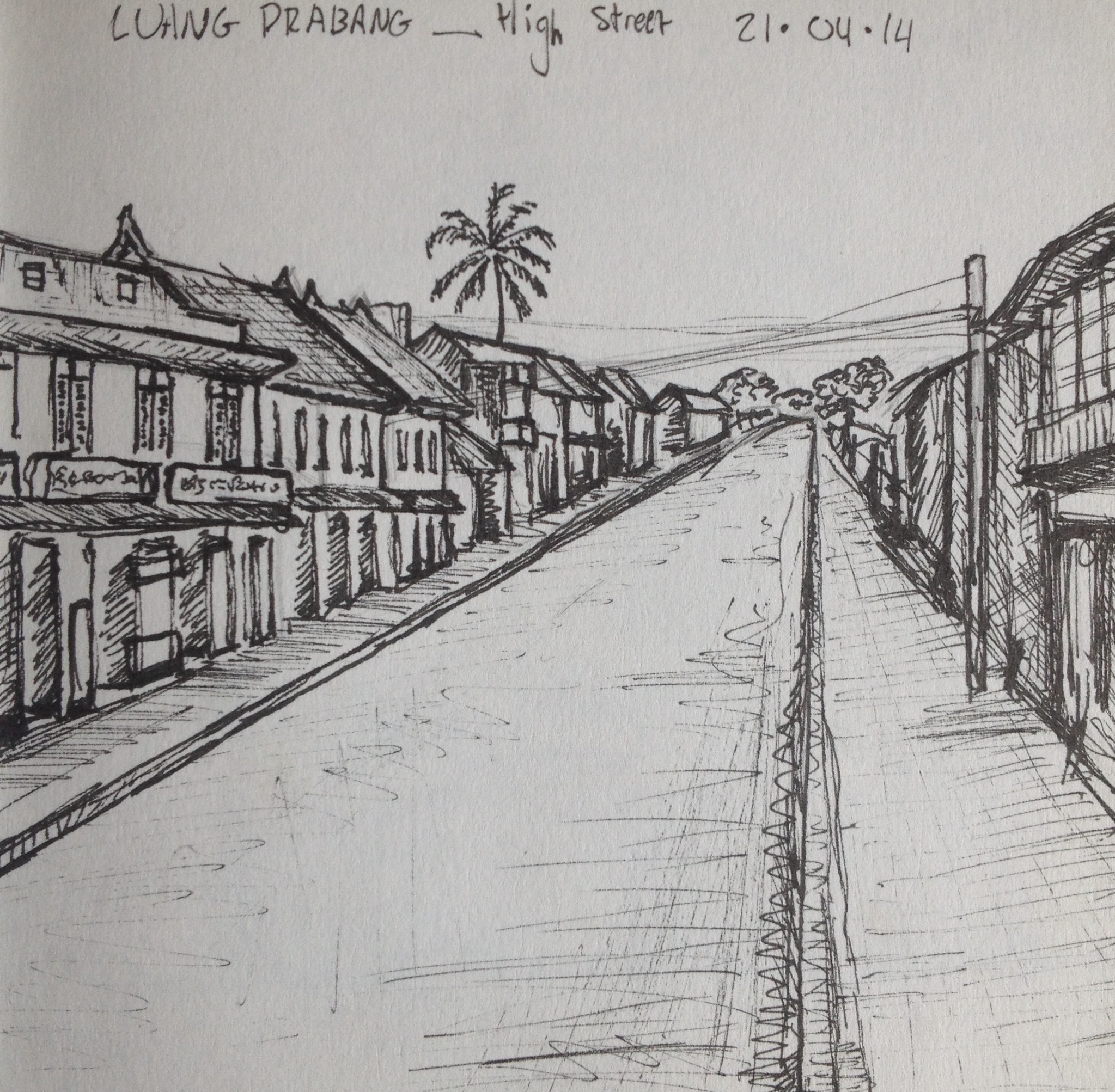 2047x2006 Drawing Not All Wanderers Are Lost - Town Drawing