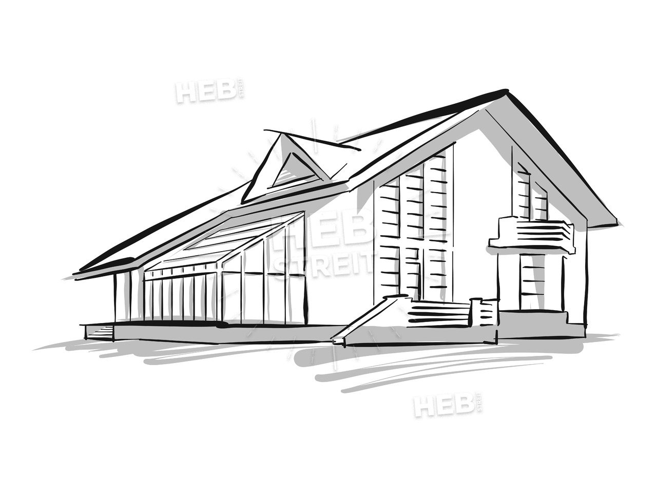 1280x960 townhouse sketch concept illustration hebstreits sketches - Townhouse Drawing