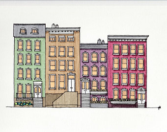 Townhouse Drawing at PaintingValley.com | Explore collection of