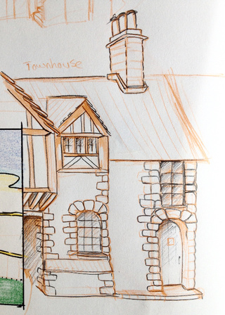 Townhouse Drawing at PaintingValley.com | Explore collection of