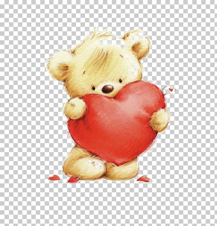 728x758 teddy bear drawing heart toy bear, brown bear holding red heart - Toy Bear Drawing