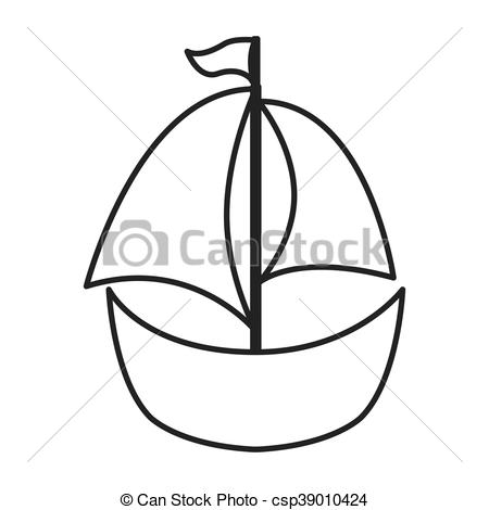 450x470 ship boat toy kids vector illustration design - Toy Boat Drawing