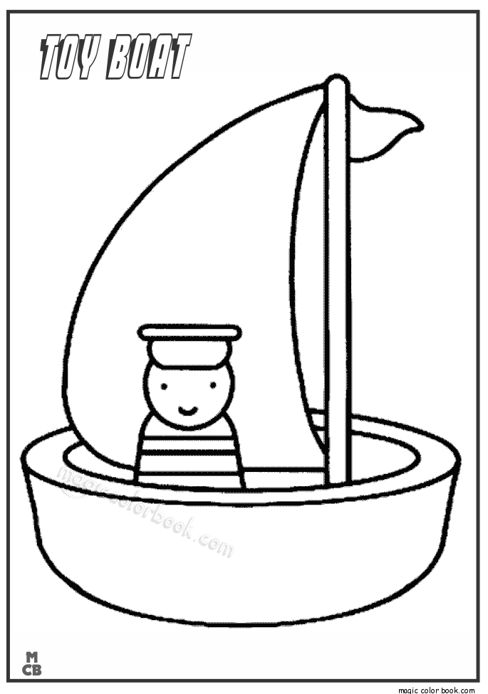 685x975 On A Boat Home - Toy Boat Drawing