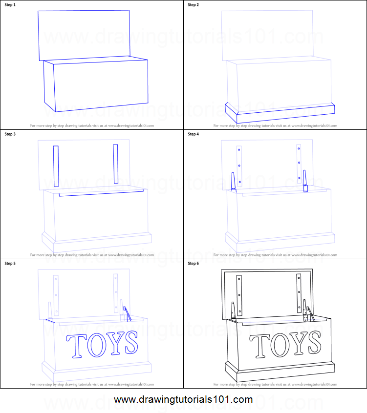 751x846 How To Draw A Toy Box Printable Step - Toy Box Drawing