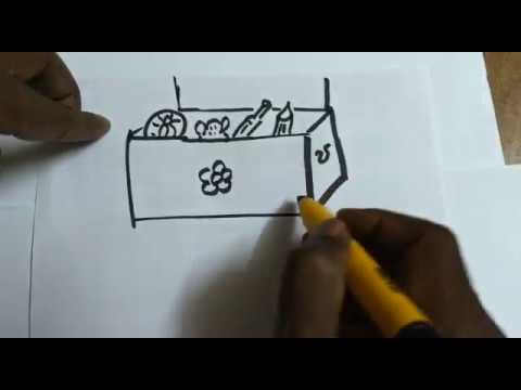 480x360 How To Draw A Toybox Drawing, Sketch, Art Lessons, Quick Draw - Toy Box Drawing