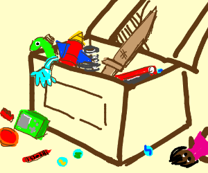 300x250 Messy Toybox Drawing - Toy Box Drawing