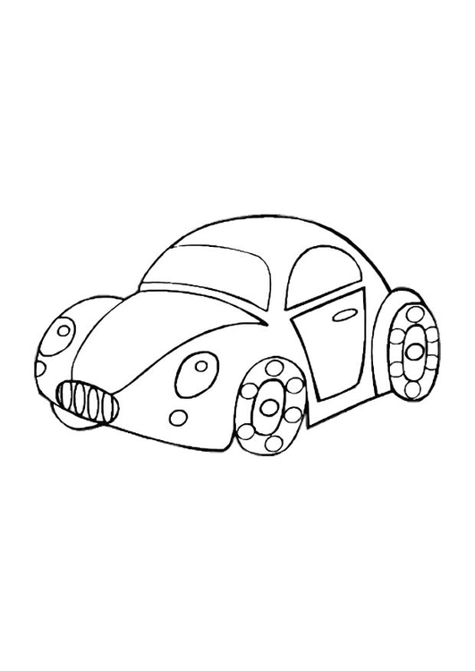 531x750 Coloring - Toy Car Drawing