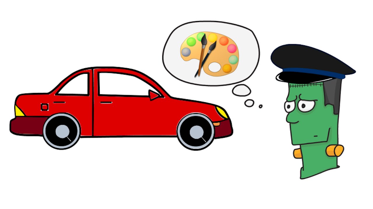 1280x720 How To Draw A Cartoon Car Step - Toy Car Drawing