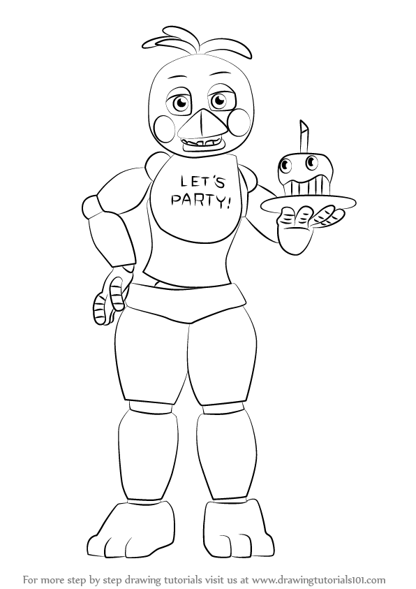 596x843 learn how to draw toy chica from five nights - Toy Chica Drawing