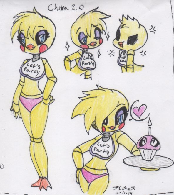 592x661 five nights - Toy Chica Drawing