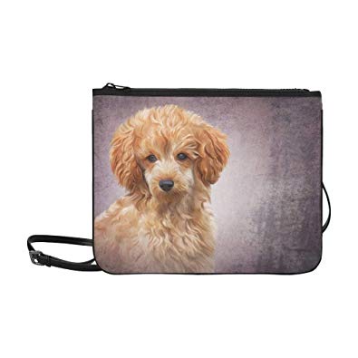 395x395 drawing red toy poodle puppy custom high grade nylon slim clutch - Toy Poodle Drawing