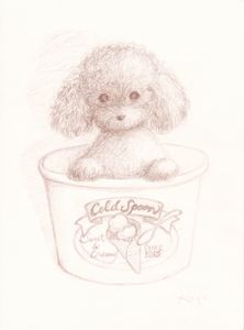 222x300 arty inspirations poodle drawing, dog art - Toy Poodle Drawing