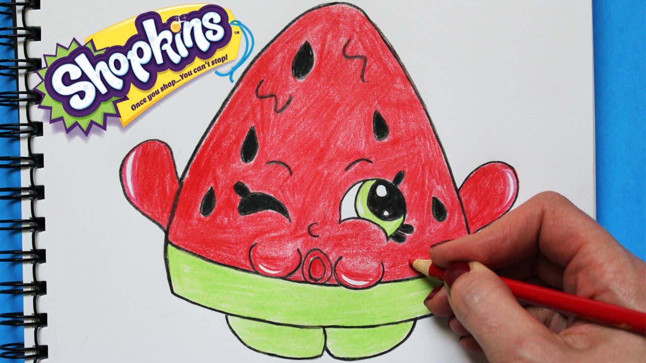 1280x720 How To Draw Shopkins Season Melonie Pips Step - Toy Shop Drawing