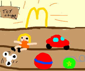 300x250 Macdonals Sign In A Toy Shop Drawing - Toy Shop Drawing