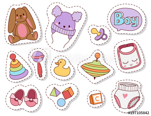 500x383 Baby Toys Patches Cartoon Family Kid Toyshop Design Cute Boy - Toy Shop Drawing