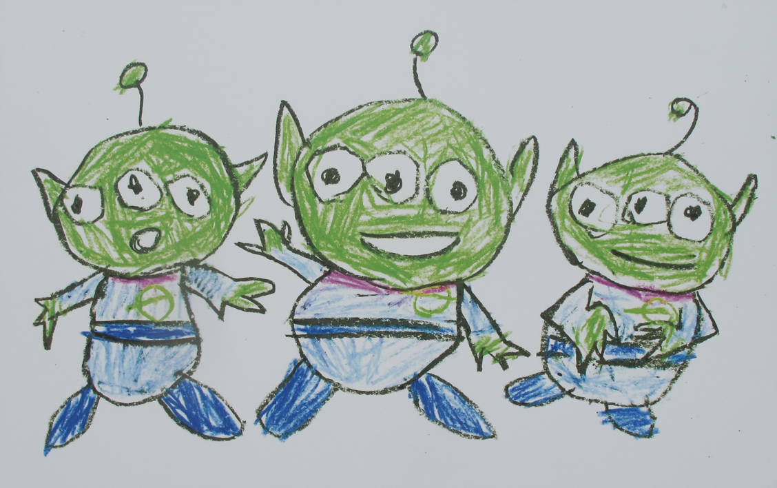 1128x708 toy story space aliens drawing - Toy Story 3 Drawing