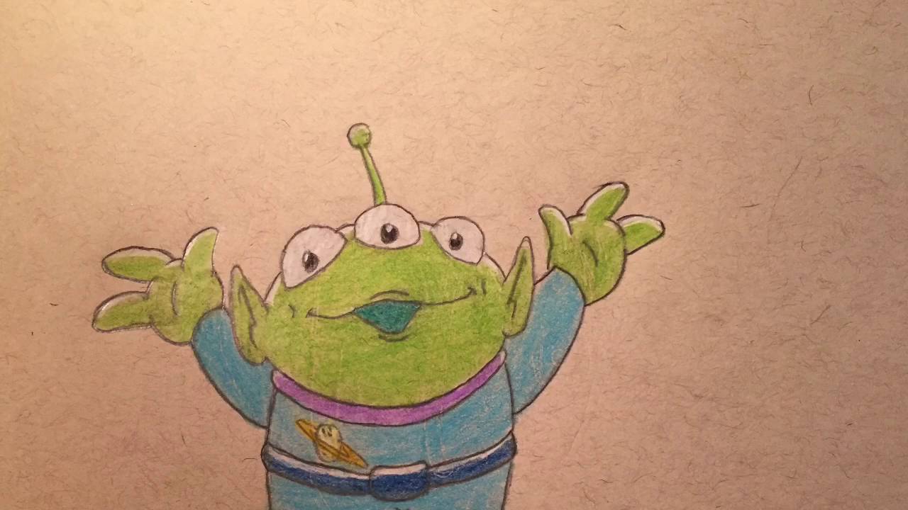 1280x720 How To Draw A Toy Story Alien - Toy Story Alien Drawing