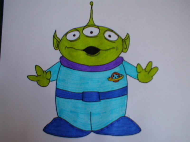 800x600 How To Draw Toy Story Alien How To Make A Drawing Drawing - Toy Story Alien Drawing