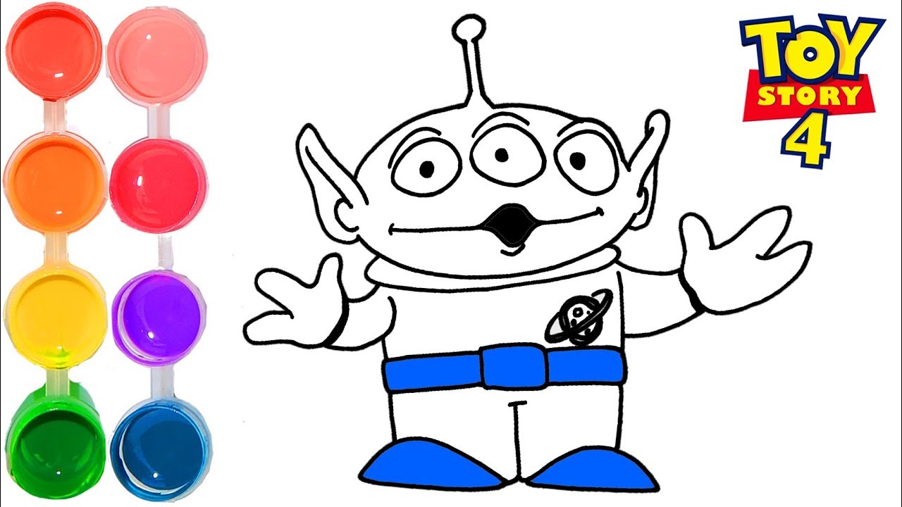 1280x720 How To Draw Color Toy Story Pixar Alien The Claw Drawing - Toy Story Alien Drawing