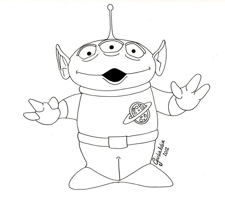 900x806 Alien Toy Story Drawing Images Pictures - Toy Story Alien Drawing