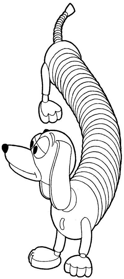 400x899 how to draw slinky dog from toy story with easy step - Toy Story Characters Drawing