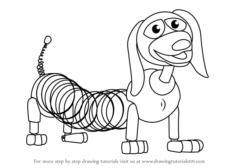 800x566 Learn How To Draw Slinky Dog From Toy Story - Toy Story Characters Drawing