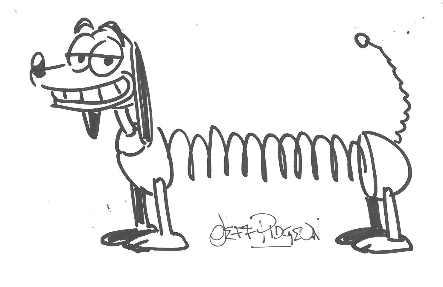 1481x961 Slinky Dog - Toy Story Characters Drawing