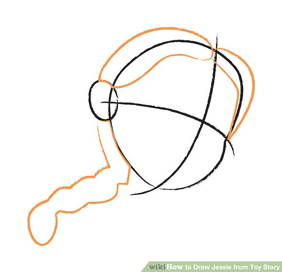 580x560 How To Draw Jessie From Toy Story Steps - Toy Story Drawings