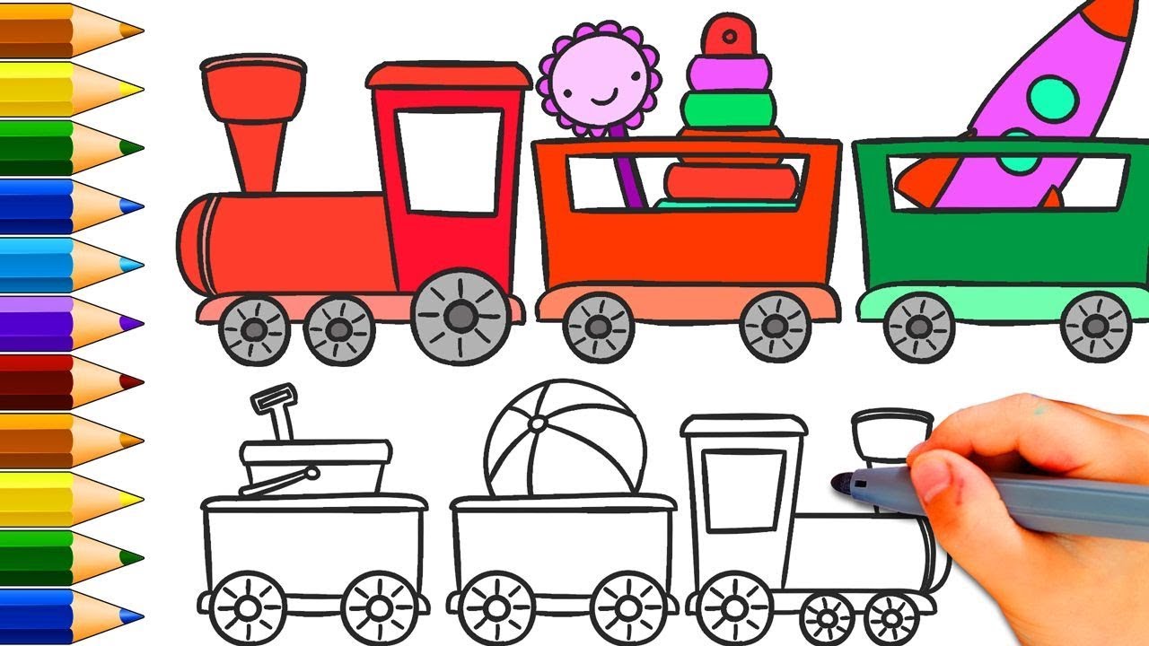 Toy Train Drawing at Explore collection of Toy