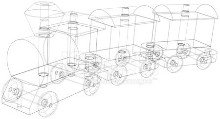 450x245 toy train drawing stock vectors - Toy Train Drawing